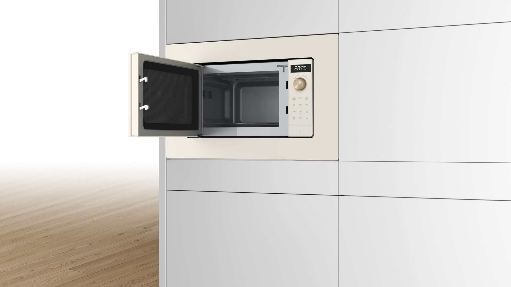 Bosch BEL623MP3 İnci Beyazı Ankastre Mikrodalga Fırın