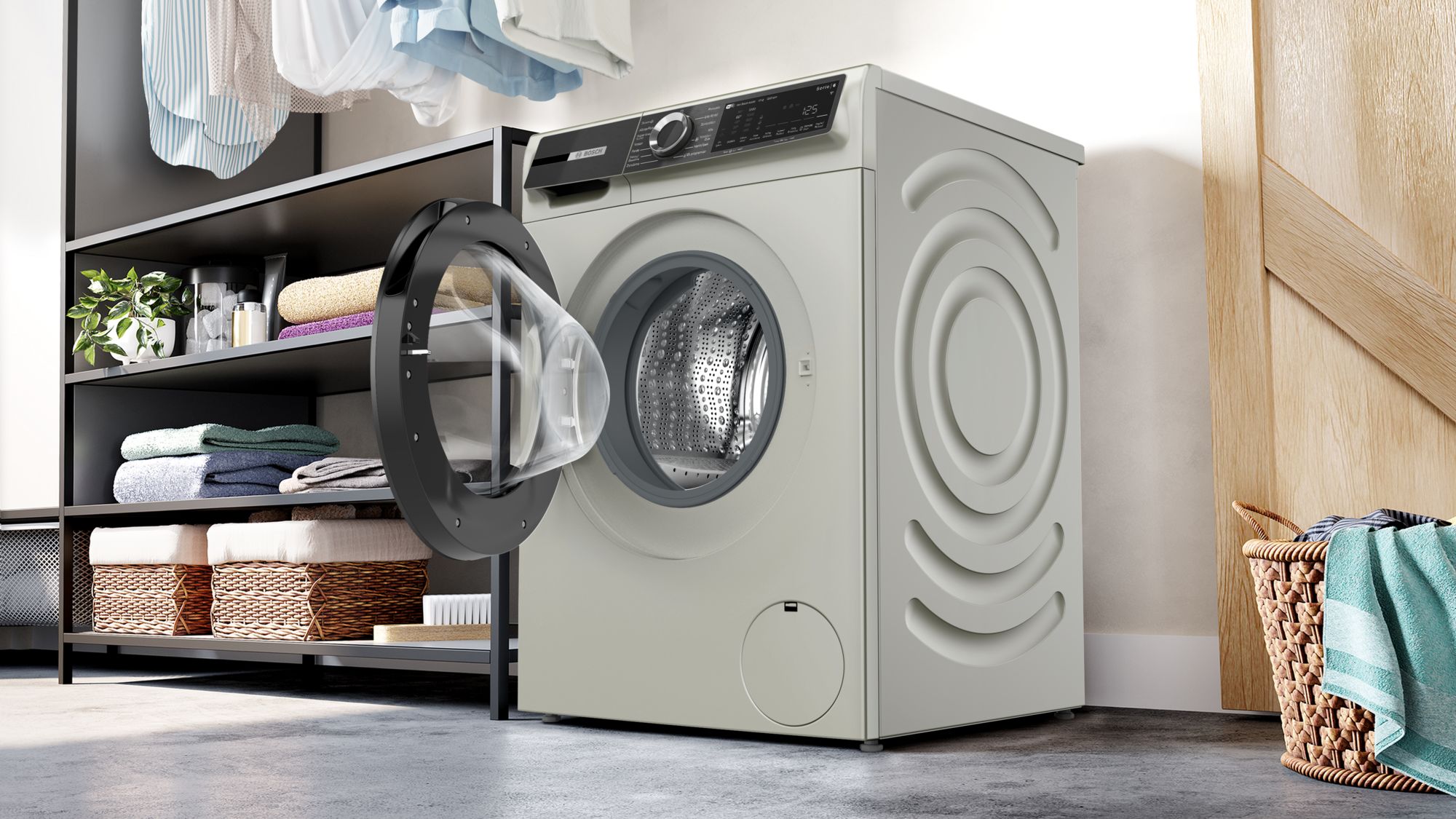Bosch WGK252ZXTR 10 Kg 1200 Devir Çamaşır Makinesi Gümüş