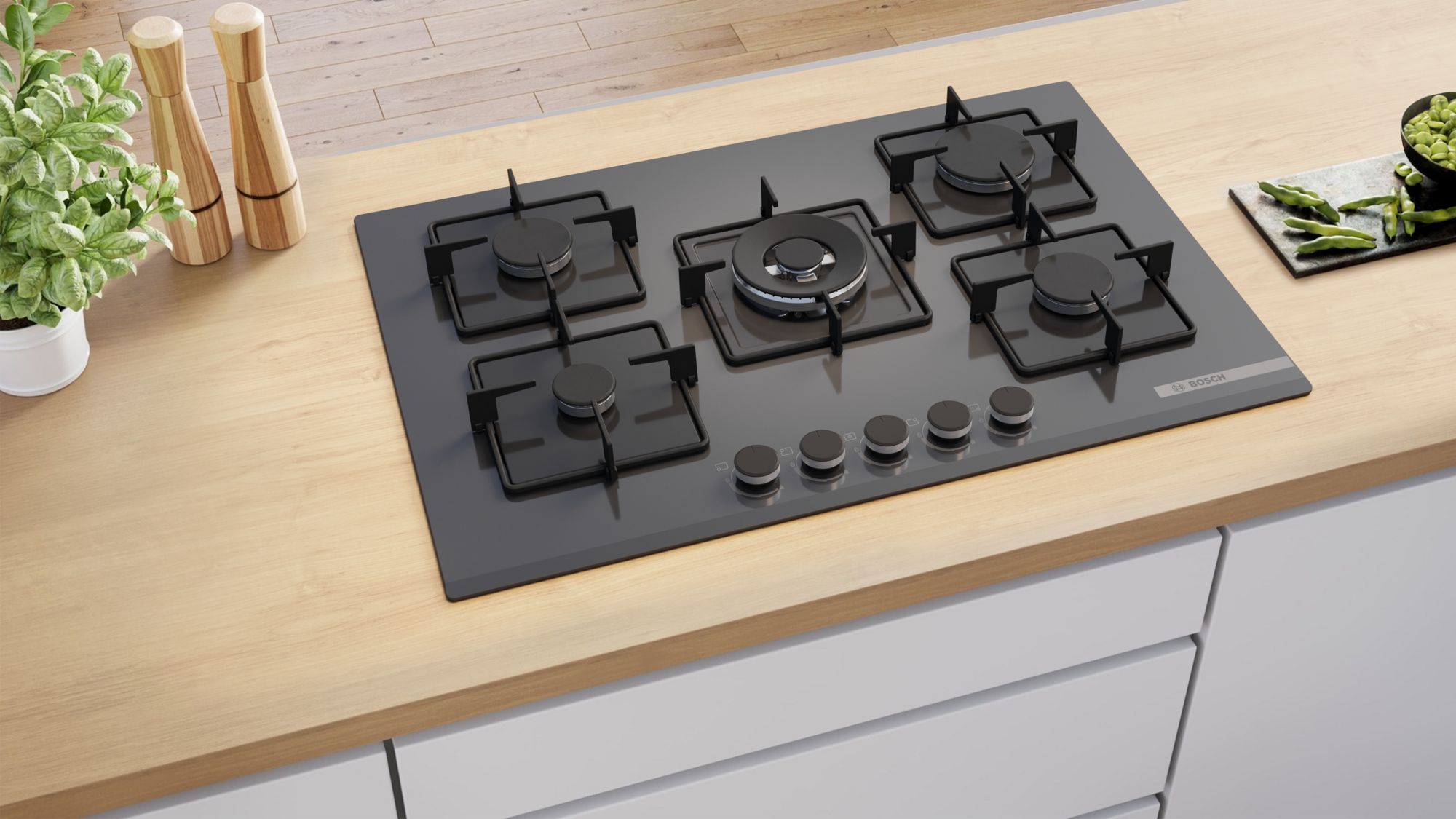 Bosch PNQ7B9P30O Wok Gözlü Ankastre Ocak