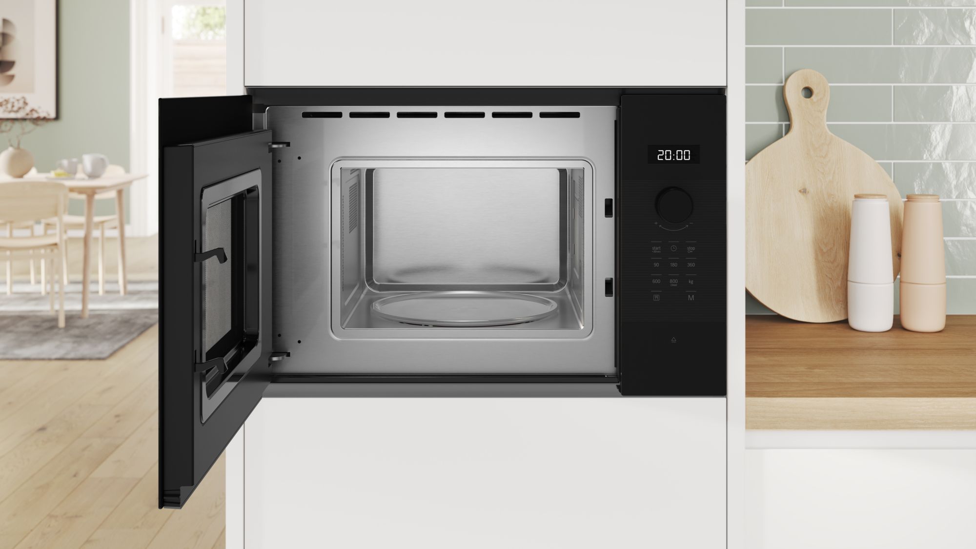 Bosch BFL524MB2 Siyah Ankastre Mikrodalga Fırın