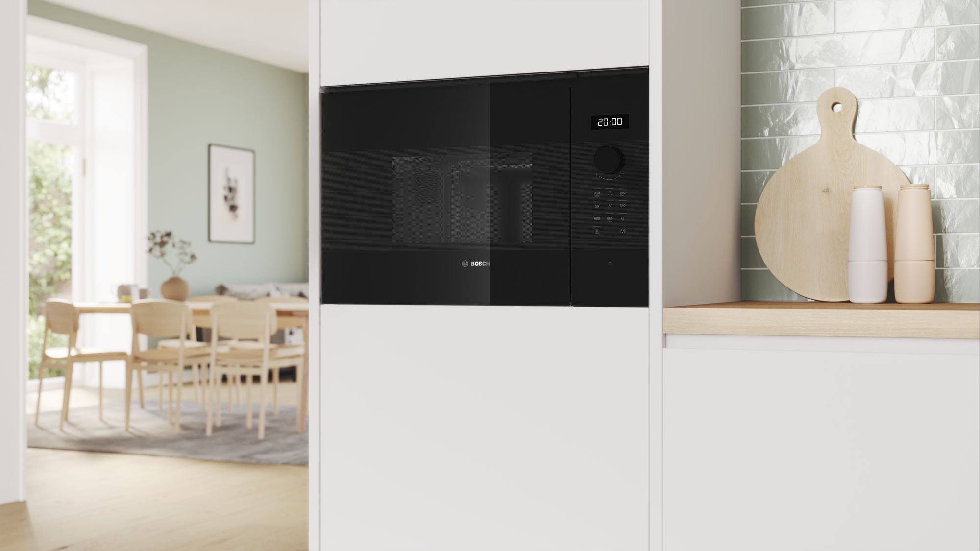 Bosch BFL524MB2 Siyah Ankastre Mikrodalga Fırın