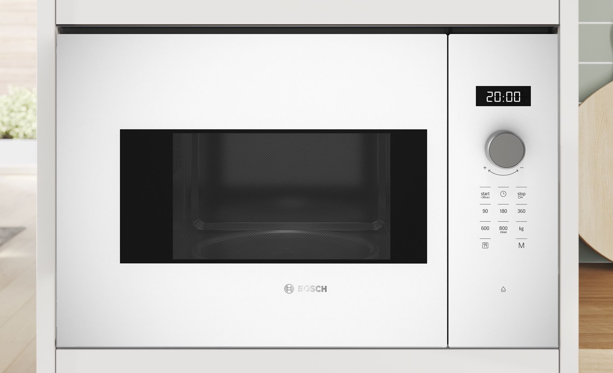 Bosch Serie 4 BFL524MW2 20 lt Beyaz Ankastre Mikrodalga Fırın