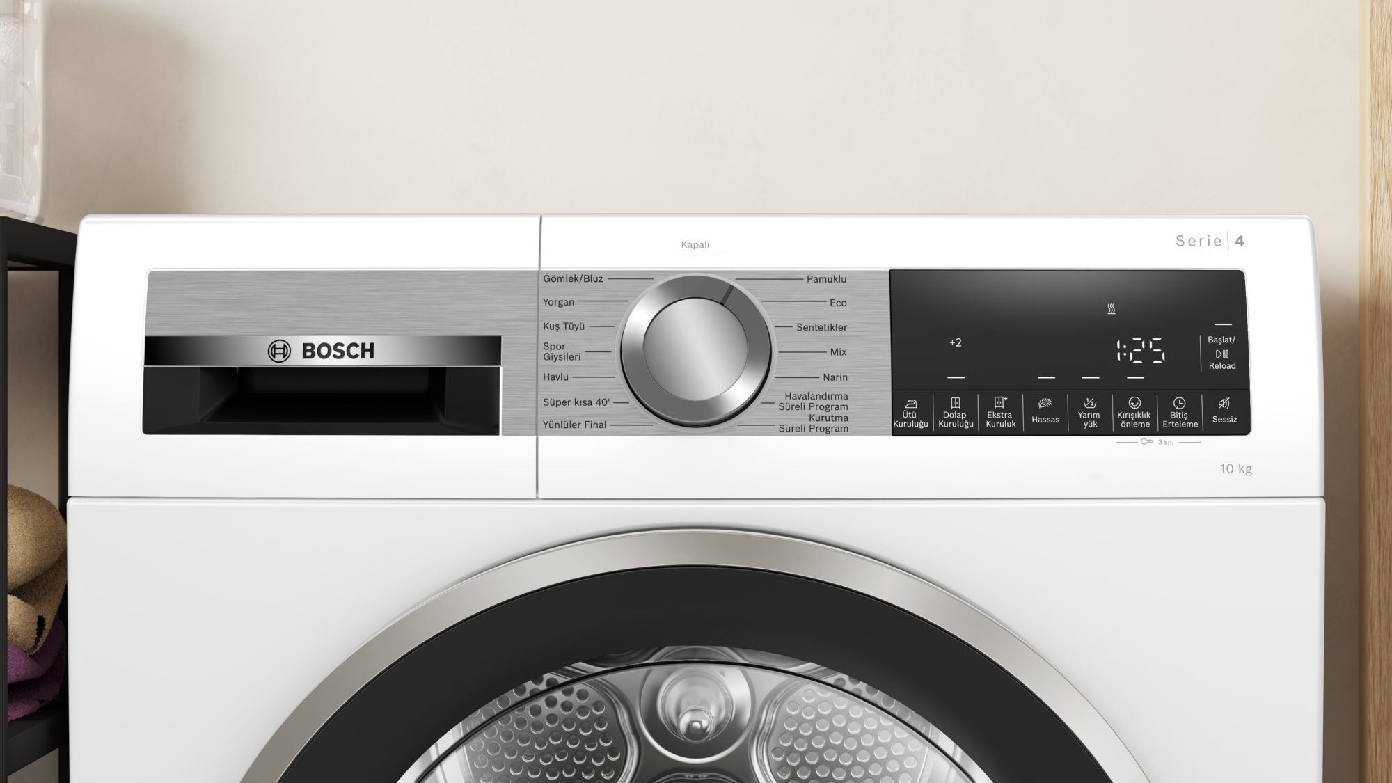 Bosch WQG25201TR 10 Kg Çamaşır Kurutma Makinesi