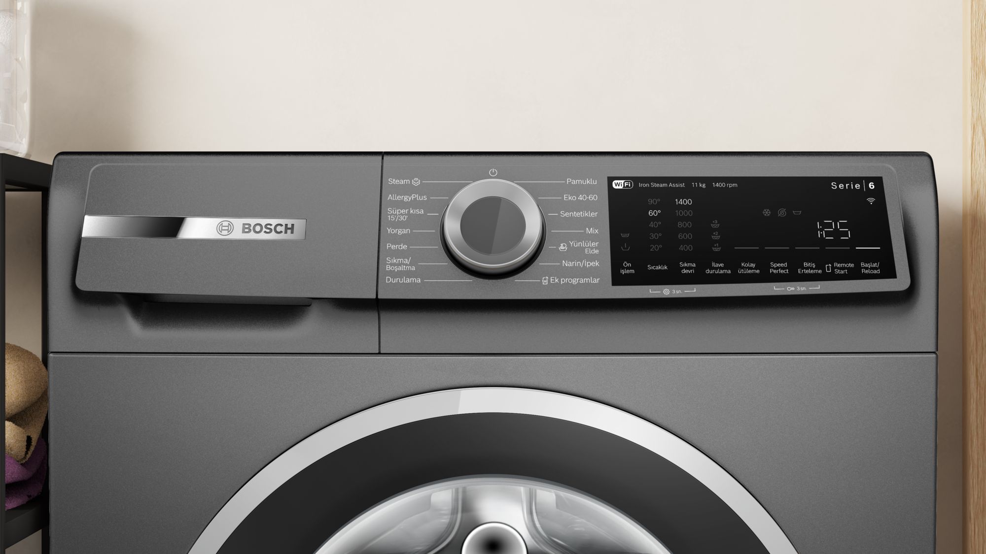 Bosch WGK264ZRTR 1400 Devir 11 kg Çamaşır Makinesi