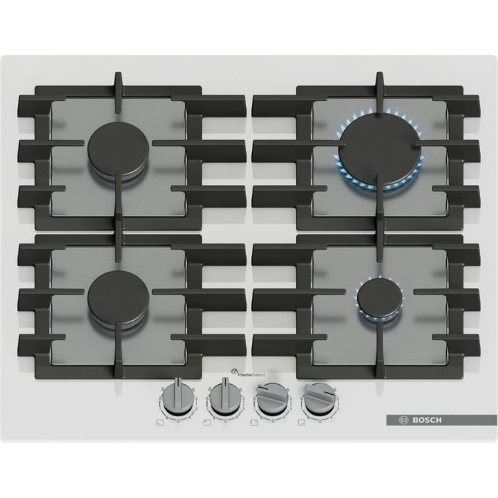 Bosch PPP6A2I40O Ankastre Gazlı Cam Ocak 60 cm Beyaz
