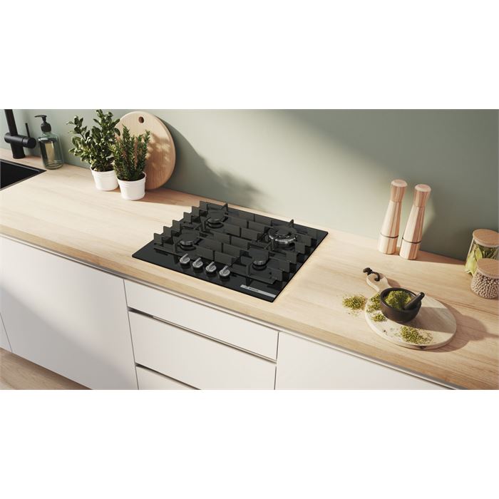 Bosch PPH6A6I40O Ankastre Gazlı Ocak 60 cm Siyah