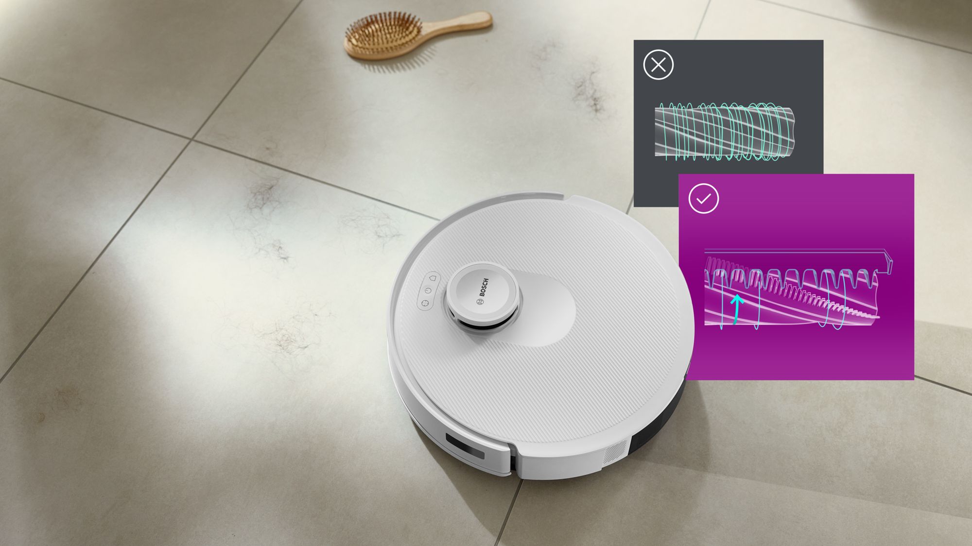Bosch Spotless BCRC1W Akıllı Robot Süpürge