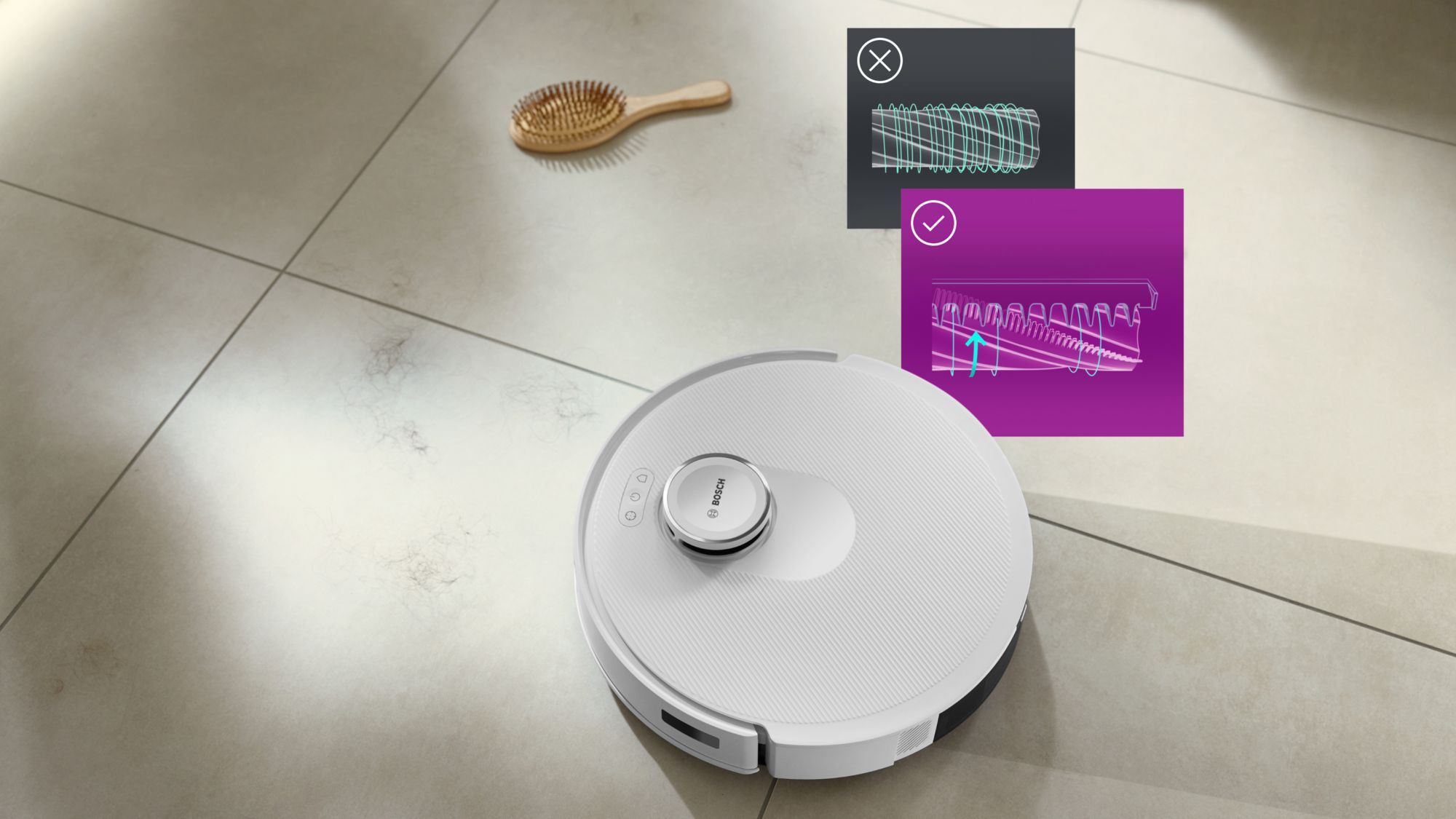 Bosch Spotless Advanced BCRD2W Çöp İstasyonlu Akıllı Robot Süpürge
