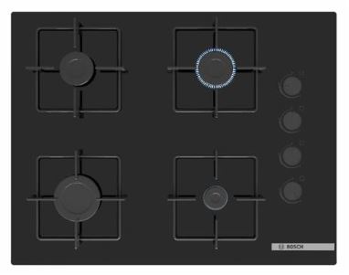 Bosch POP7C6P31L Siyah Ankastre Cam Ocak Doğalgazlı